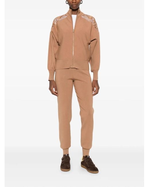 Twinset White Drawstring-Cuffed Trousers