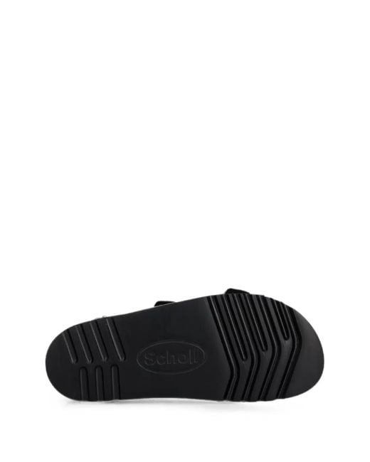 Scholl Black Beatriz Ring Eyelet-Embellished Studded Slides