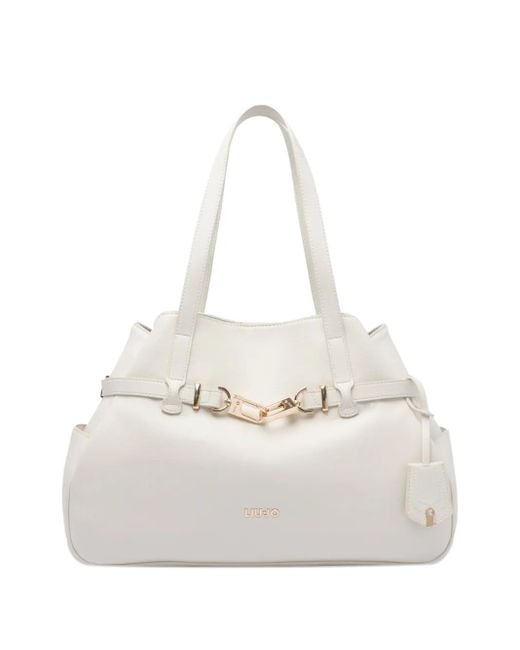 Bolso de hombro con logo Liu Jo de color White