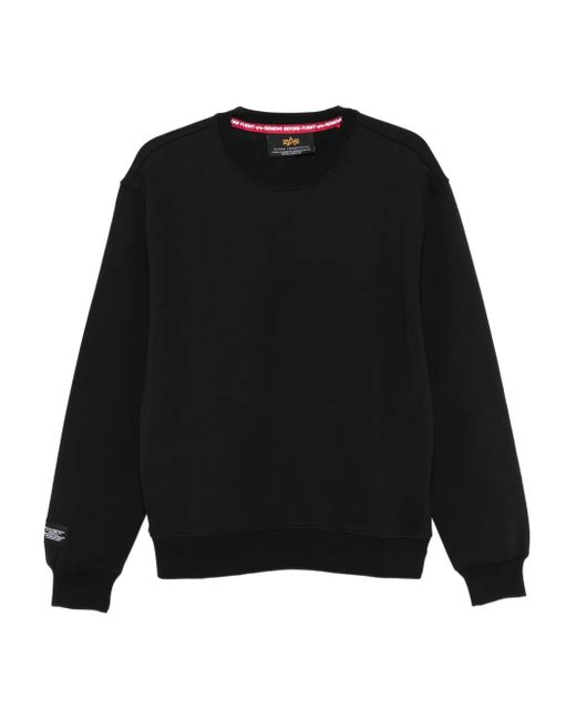 Alpha Industries Black Crew-Neck Sweatshirt for men