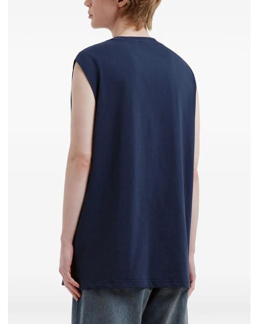 Chocoolate Blue Sleeveless T-Shirt for men