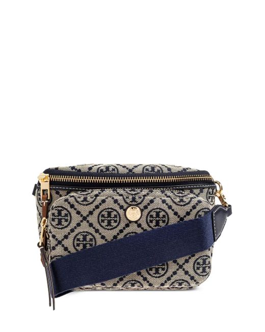 Tory Burch Blue T Monogram Mini Belt Bag