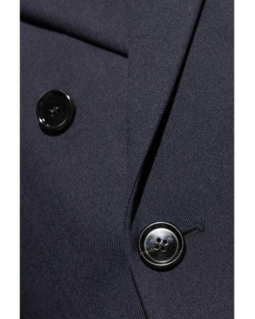 AMI Blue Double-Breasted Blazer for men