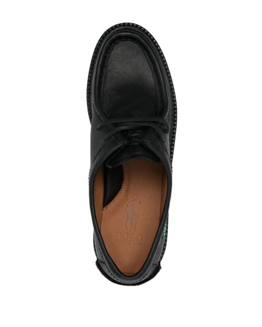 Polo Ralph Lauren Black Leather Derby Shoes for men