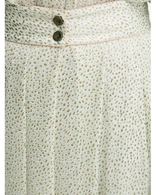 Forte_forte Green Jupe Mi-Longue Boutonnée À Design Plissé