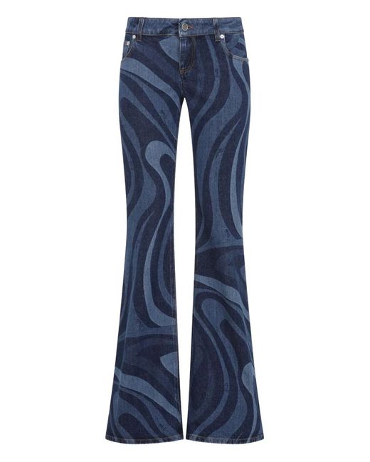 Emilio Pucci Flared Jeans in het Blue