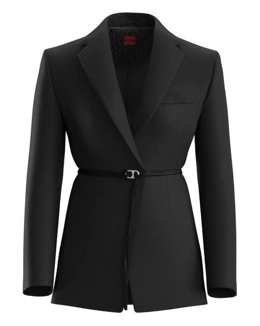 HUGO Black Belted Tailored Blazer