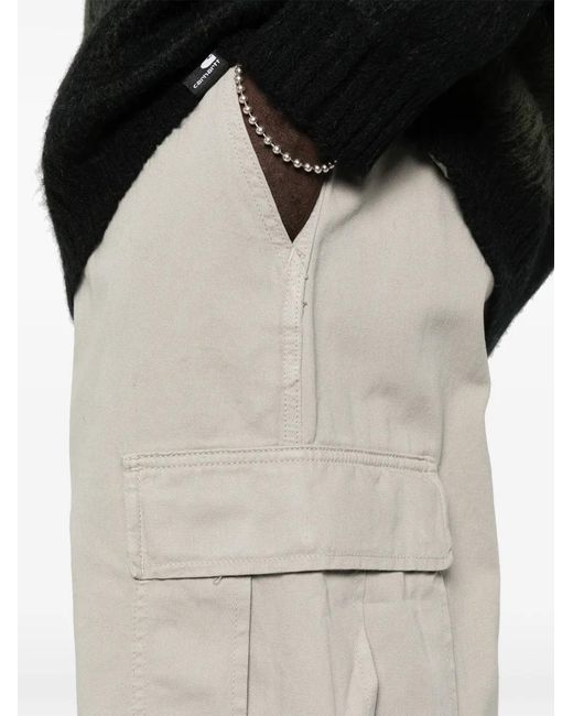 Carhartt White Cargo Pleated Trousers for men
