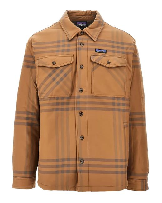 Giacca-Camicia Imbottita di Patagonia in Brown da Uomo