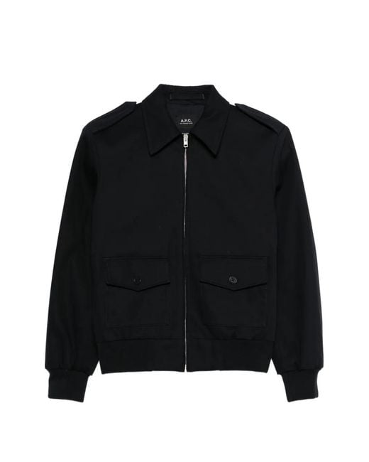 A.P.C. Black Police Flap-Pocket Jacket