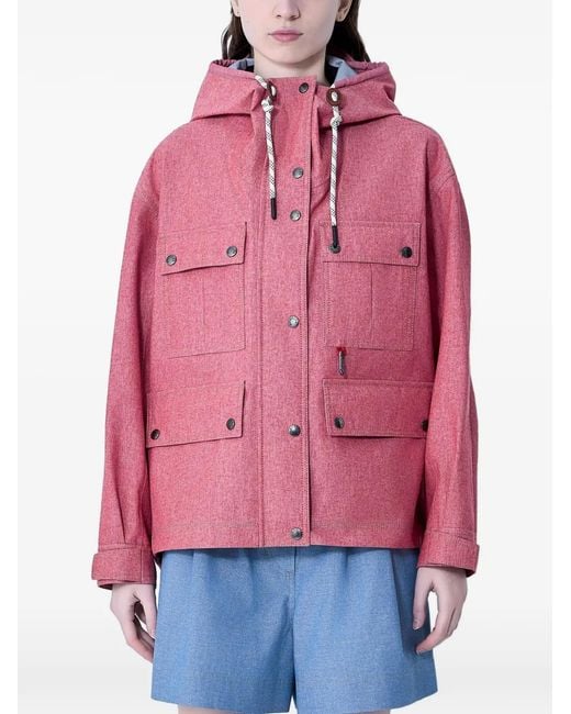 Moncler Red Beziers Hooded Jacket