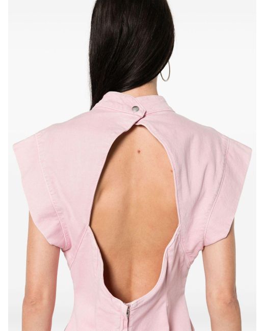Isabel Marant Pink Minikleid mit offenem Rücken