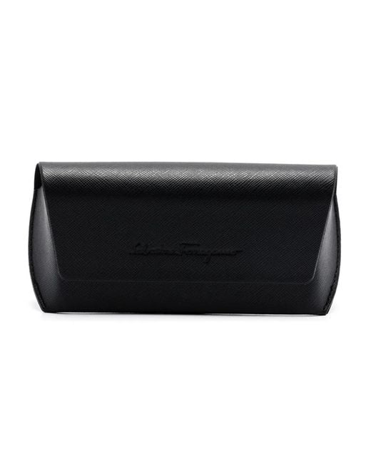 Ferragamo Eyewear Black Gancini-Embellished Oversized-Frame Sunglasses