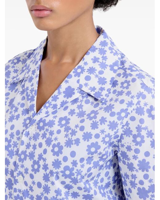 Camisa con estampado floral Marni de color Blue
