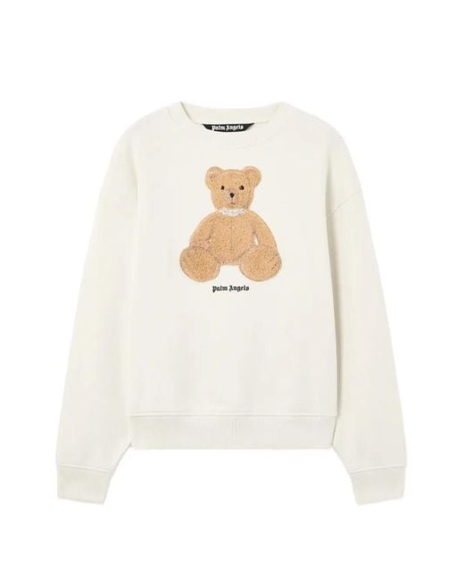 Palm Angels White Bear Graphic Sweatshirt for men