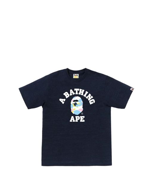 A Bathing Ape Blue Graphic T-Shirt for men