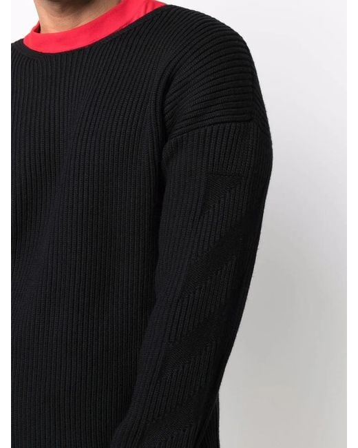 Off-White c/o Virgil Abloh Black Diag Stripe Round-Neck Jumper for men