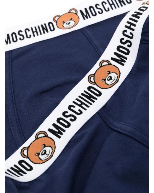 Moschino Blue Teddy Bear-Motif Boxers (Pack Of Two) for men