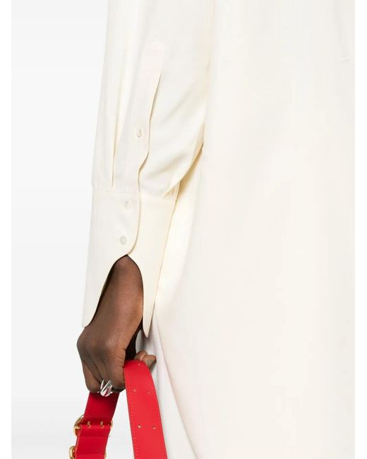 The Row White Silk Buttoned Shirt
