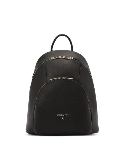 Patrizia Pepe Black Zip Backpack