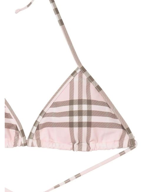 Burberry レディース ピンク チェック ビキニトップ 【公式通販】