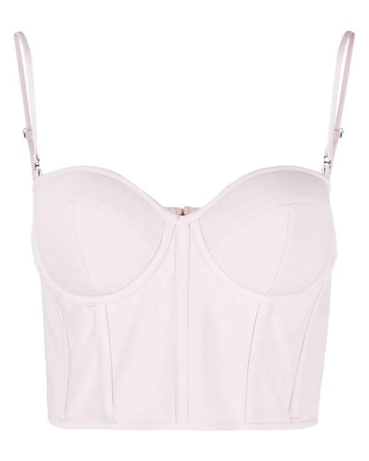 McQueen Pink Boned Corset Top