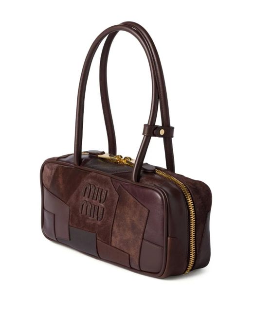 Miu Miu Purple Beau Patchwork Tote Bag