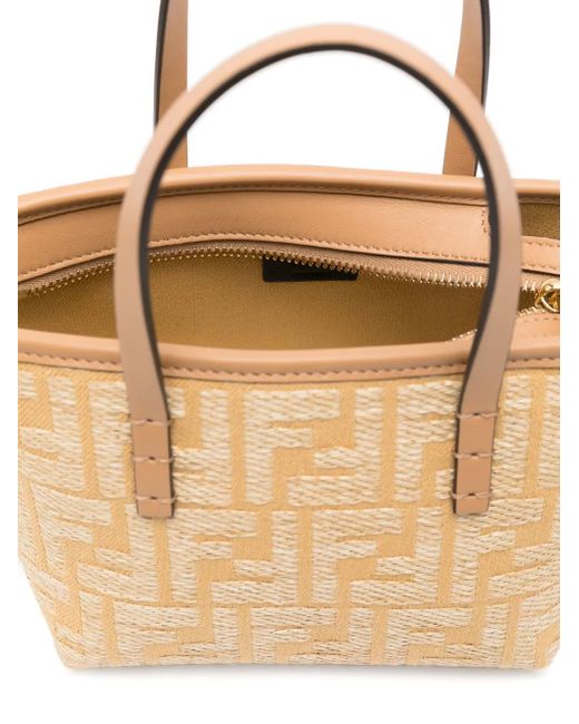 Fendi Natural Mini Roll Tote Bag