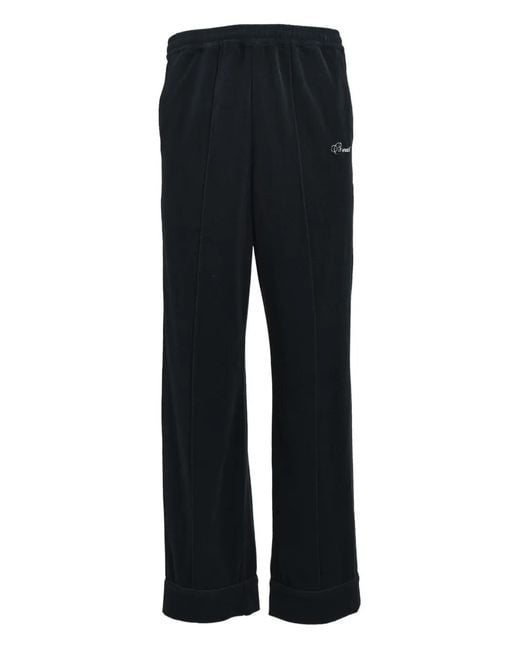BREATH Black Script-Logo Track Pants