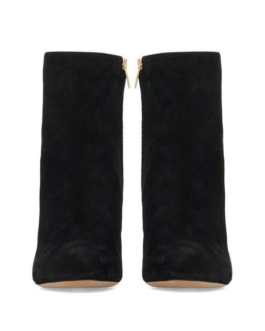 Ferragamo Black Spherical Heel Ankle Boots