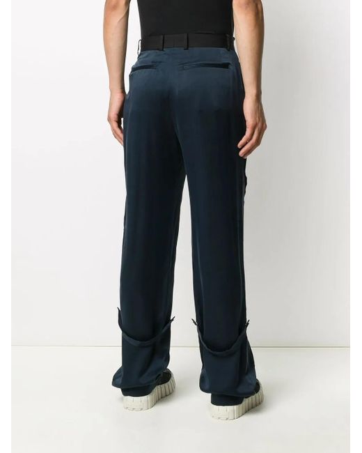Off-White c/o Virgil Abloh Blue Elongated Straight-Leg Trousers for men