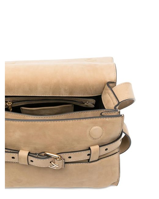 Moschino Natural Buckled Shoulder Bag