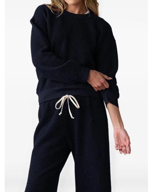 The Lady & The Sailor Blue Crew-Neck Bouclé Sweater