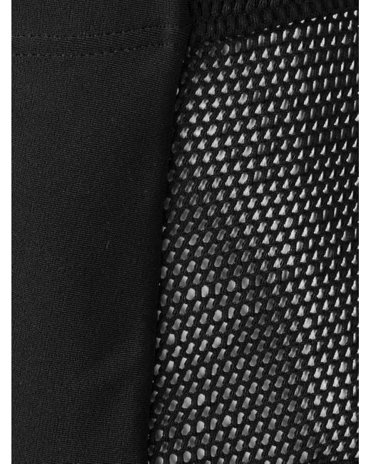 Amir Slama Black Mesh Panels Trunks for men