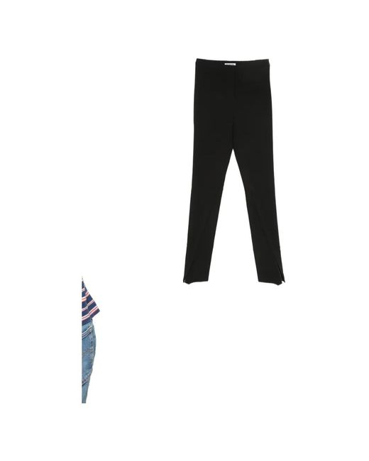 LA PISCINE Black Split-Hem Trousers