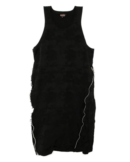 COMME DES GARÇON BLACK Jurk Met Camouflageprint En Rits in het Black