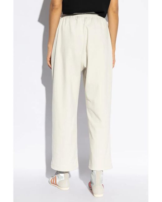 Y-3 Natural Logo-Print Track Pants