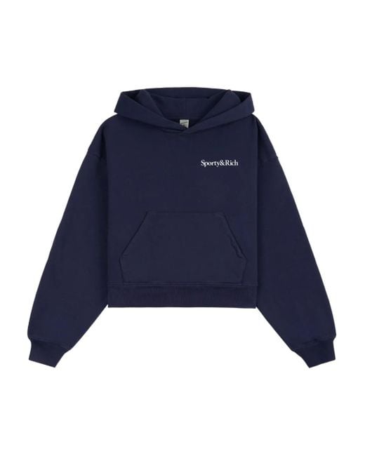 Sudadera con capucha y logo Sporty & Rich de color Blue