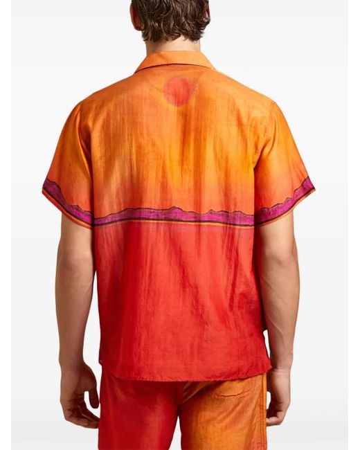 Donde Esteban Orange Chemise Baru for men