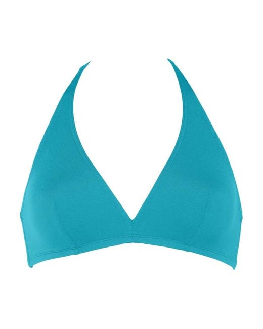 Eres Blue Gang Triangle Drawstring Bikini Top