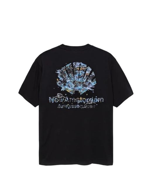New Amsterdam Black Logo-Prtin T-Shirt for men