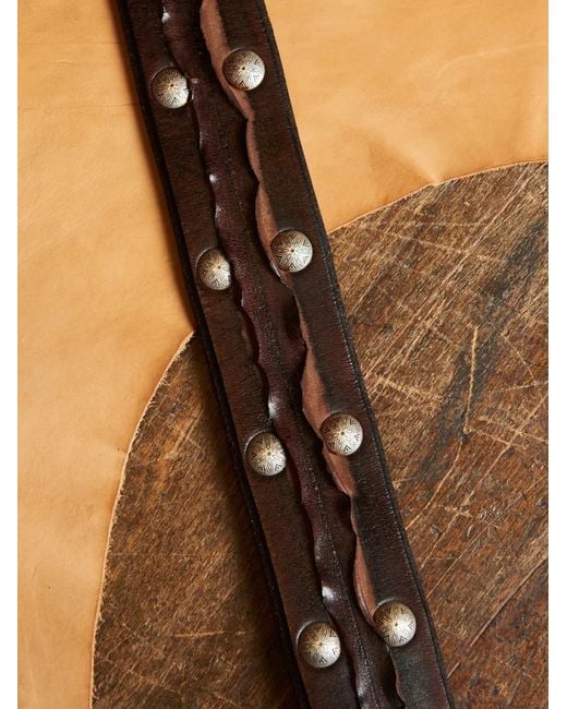 Fortela Brown Studded Buckle Belt