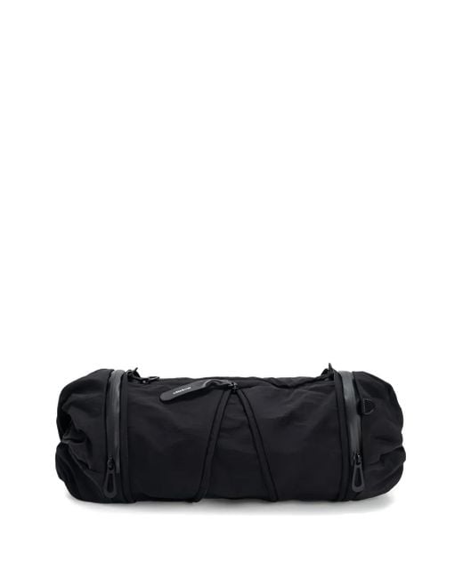 Côte&Ciel Black Cylindrical Messenger Bag