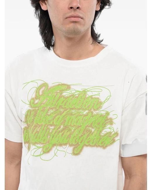 DIESEL Green Logo-Print Jersey T-Shirt