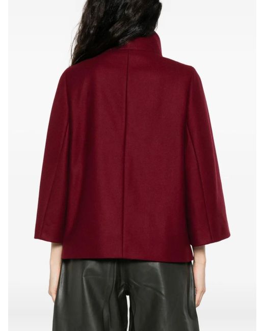 Fay Red High-Neck Clasp Jacket