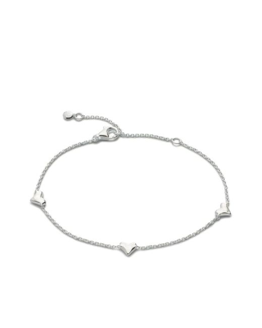 Monica Vinader White Heart Station Chain Bracelet