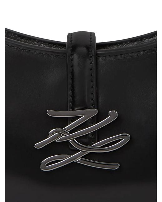 Karl Lagerfeld Black Petit Sac Porté Épaule K/Autograph En Cuir