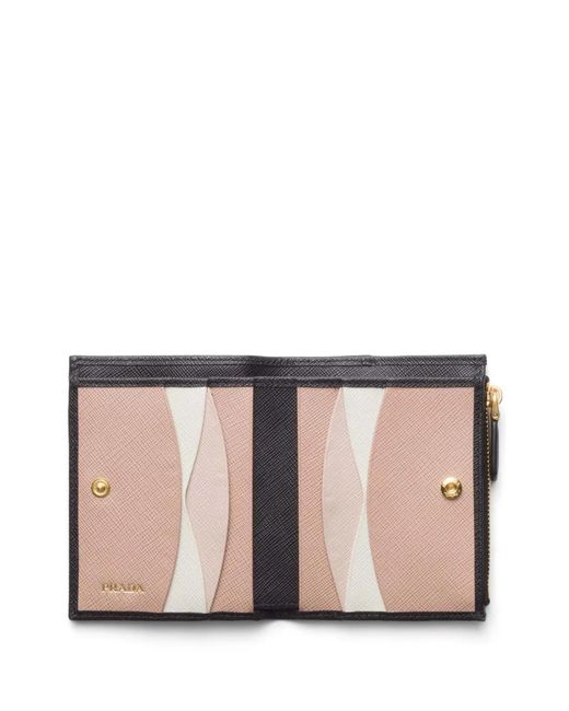 Prada Black Small Saffiano Leather Wallet