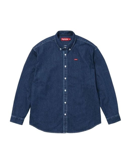 トップス Supreme Small Box denim Shirt Supreme Small Box Denim Shirt in Blue for Men | Lyst UK