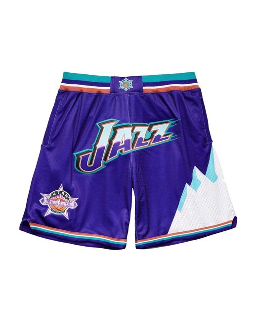 Mitchell & Ness Blue Utah Jazz 1996-1997 90s Shorts for men